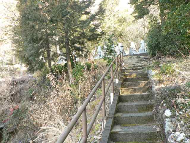 階段は本堂から右へ